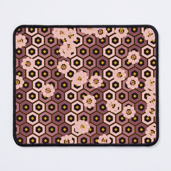 Item preview, African Rose Gold Luxury Hexagon Flower Pattern Art  designed and sold by AfricanArtHub.