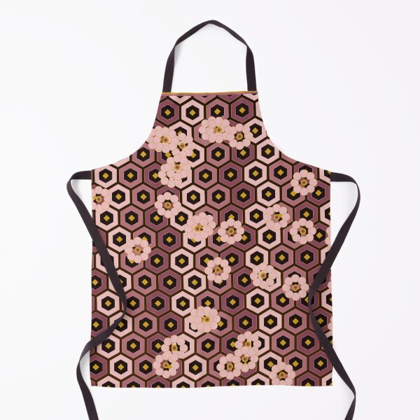 Item preview, African Rose Gold Luxury Hexagon Flower Pattern Art designed and sold by AfricanArtHub.