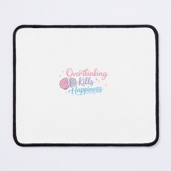Item preview, Overthinking Kills Happiness Sticker | Mental Health Aesthetic | Relatable Quote Sticker | Sad Tumblr Style Design designed and sold by DigiAuraStudio.