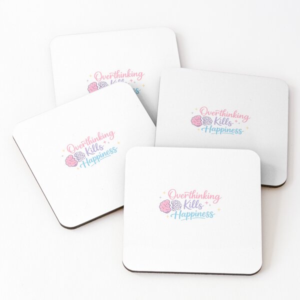 Item preview, Overthinking Kills Happiness Sticker | Mental Health Aesthetic | Relatable Quote Sticker | Sad Tumblr Style Design designed and sold by DigiAuraStudio.