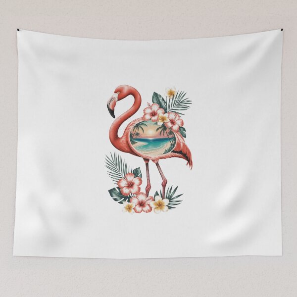 Item preview, Flamingo with Tropical Paradise designed and sold by jkrphoto.