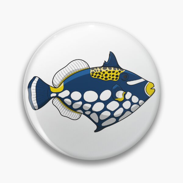 Item preview, Illustration with clown triggerfish fish designed and sold by RizikCat.