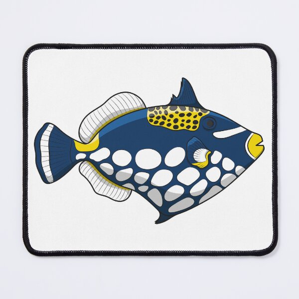 Item preview, Illustration with clown triggerfish fish designed and sold by RizikCat.