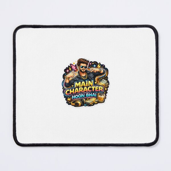 Item preview, Main Character Hoon Bhai Sticker | Funny Hindi Meme | Desi Attitude Indian Sticker designed and sold by DigiAuraStudio.