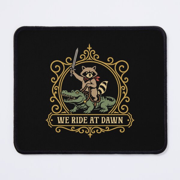 Item preview, Raccoon Crocodile We Ride at Dawn Funny Animals designed and sold by pixeptional.