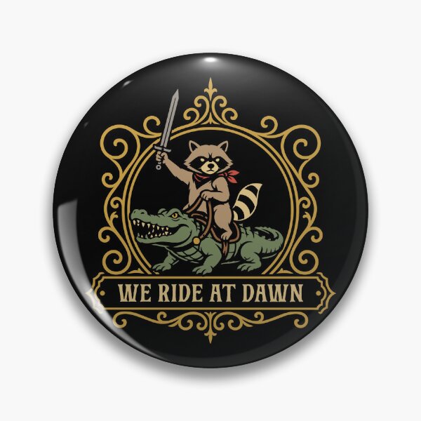 Item preview, Raccoon Crocodile We Ride at Dawn Funny Animals designed and sold by pixeptional.