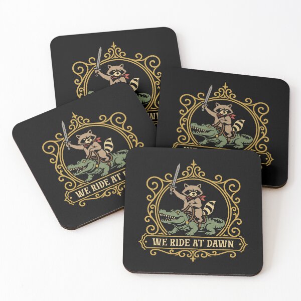 Item preview, Raccoon Crocodile We Ride at Dawn Funny Animals designed and sold by pixeptional.
