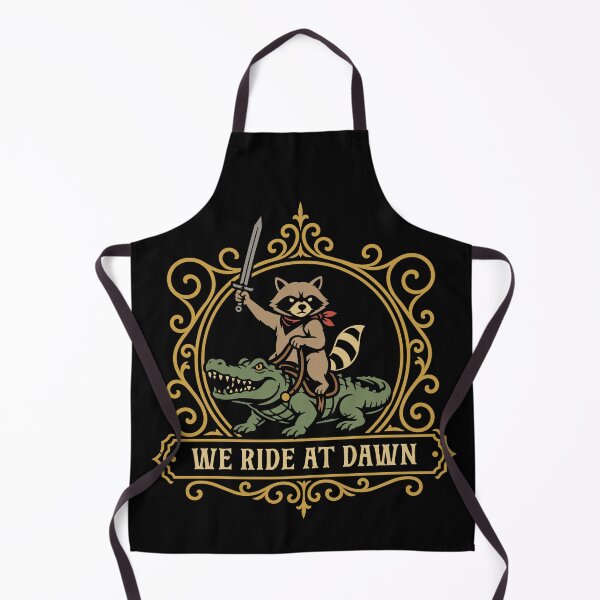 Item preview, Raccoon Crocodile We Ride at Dawn Funny Animals designed and sold by pixeptional.