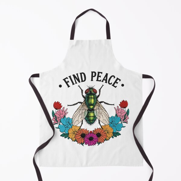 Item preview, Find Peace Fly Embroidery Design | Vintage Boho Insect Floral Art | Cottagecore Nature Aesthetic designed and sold by ColorSplash123.