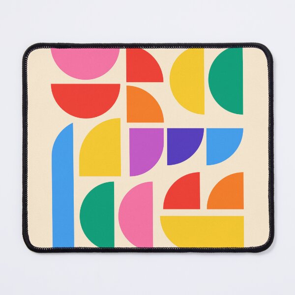 Item preview, Colorful Pride Rainbow Bauhaus Inspired Geometric Abstract Composition designed and sold by MaiZephyr.