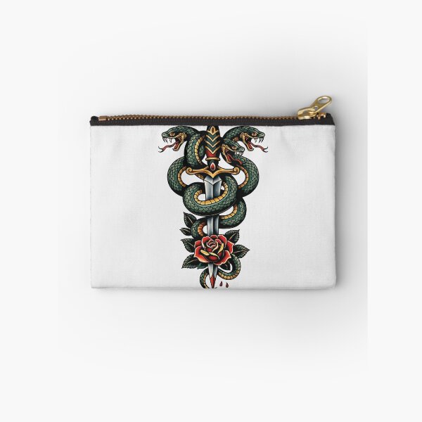 Item preview, Traditional Tattoo Dagger and Hydra Snakes with Rose designed and sold by BrownHorse90s.