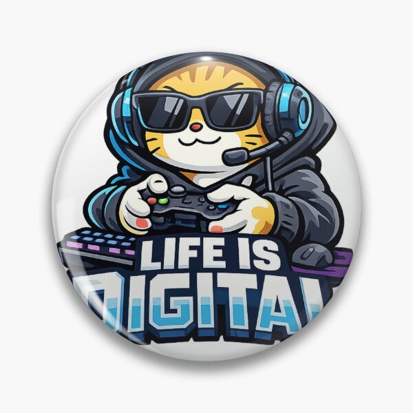 Item preview, Digital is life! funny cute cat\ designed and sold by vecart34.