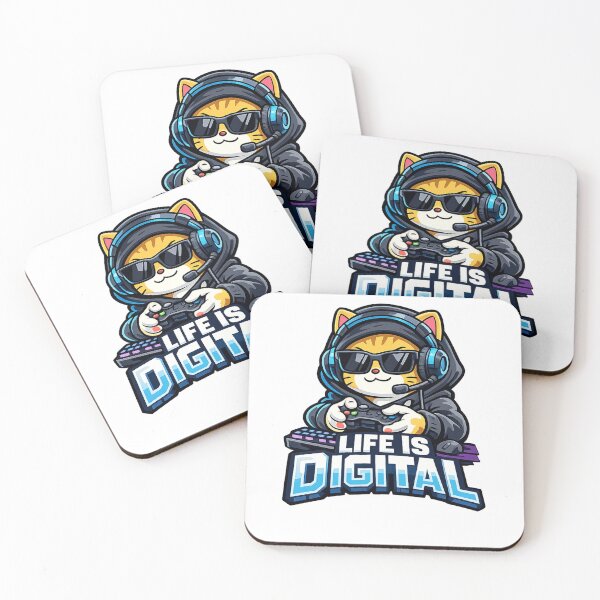 Item preview, Digital is life! funny cute cat\ designed and sold by vecart34.