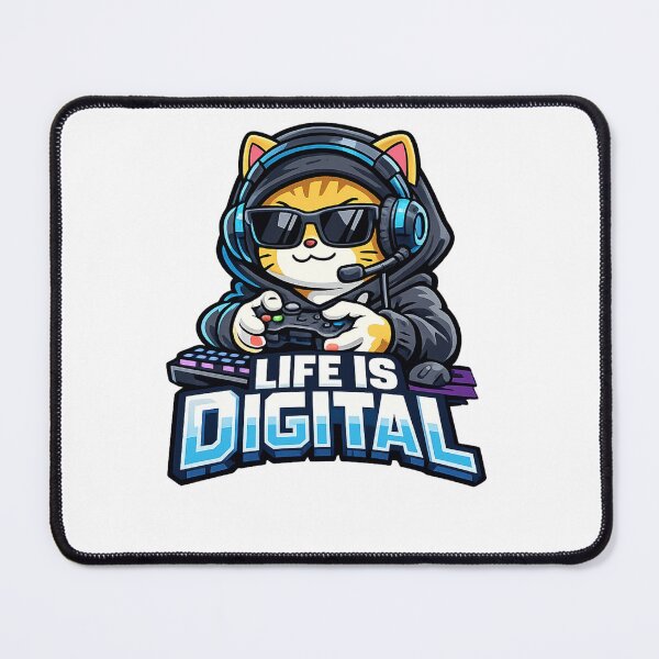 Item preview, Digital is life! funny cute cat\ designed and sold by vecart34.