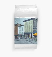 Orange Umbrellas Duvet Cover