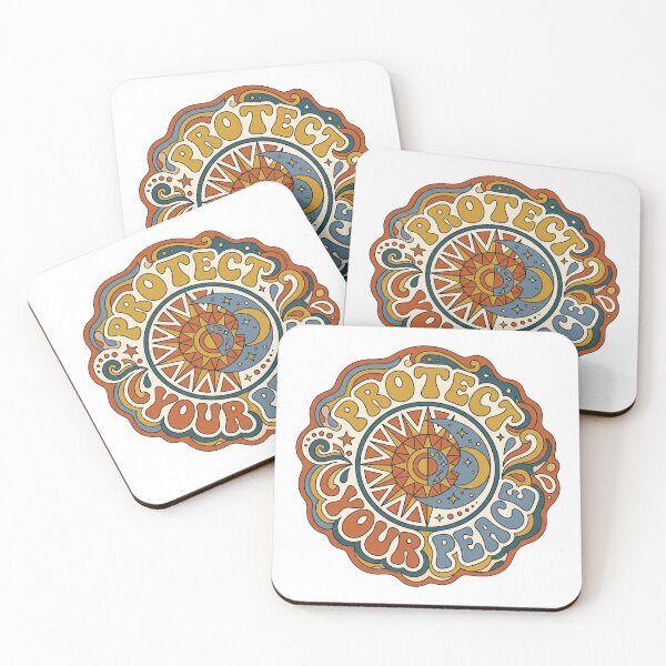 Item preview, Protect Your Peace Retro 70s Mystical Wellness Sun Moon designed and sold by Sunday Social Club.