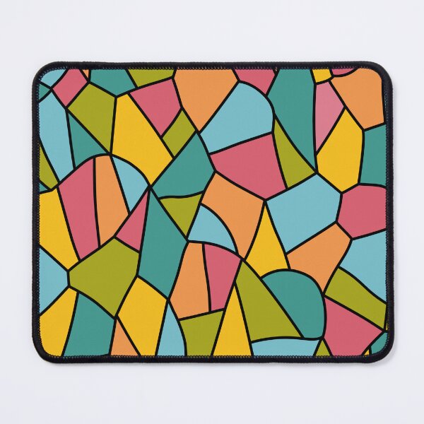 Item preview, Abstract stained glass pattern. Colorful geometric mosaic background with black outlines. designed and sold by NadiiArt.