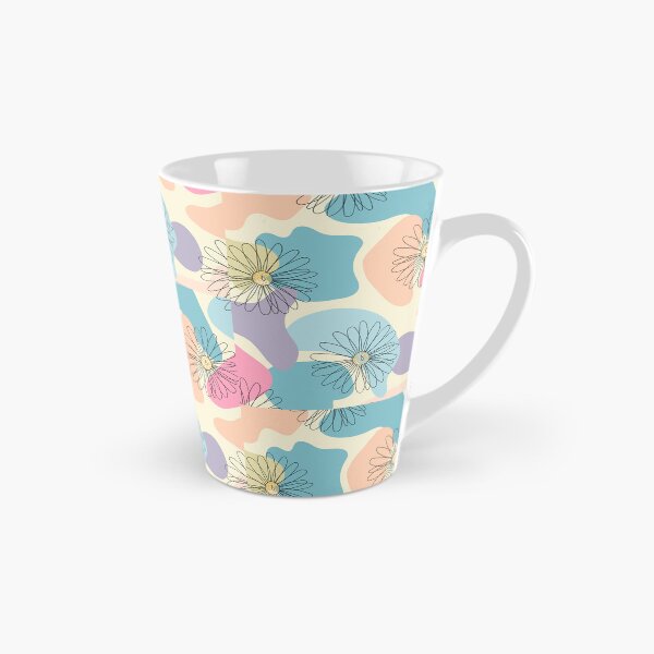 Item preview, Retro Line Art Daisy Pattern Abstract Pastel designed and sold by jttrends.