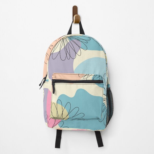 Item preview, Retro Line Art Daisy Pattern Abstract Pastel designed and sold by jttrends.