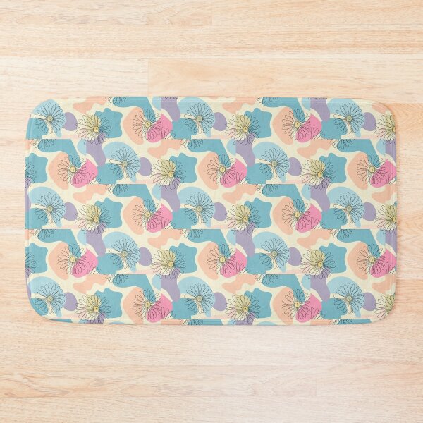 Item preview, Retro Line Art Daisy Pattern Abstract Pastel designed and sold by jttrends.