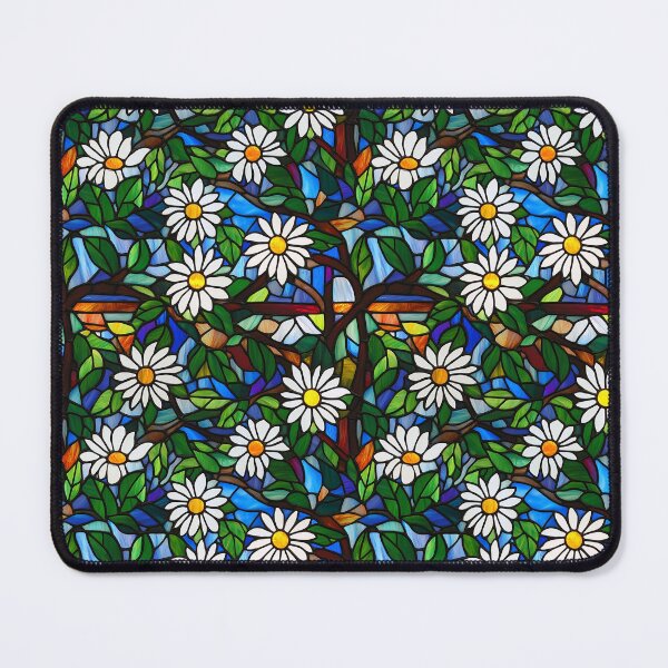 Item preview, Daisy Tree Cascade Stained Glass Photo Texture designed and sold by DigitaICraft.
