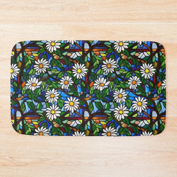 Item preview, Daisy Tree Cascade Stained Glass Photo Texture designed and sold by DigitaICraft.
