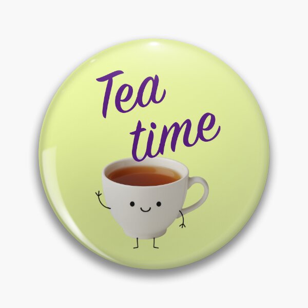 Item preview, Teatime Cute teacup with purple lettering designed and sold by Mauswohn.