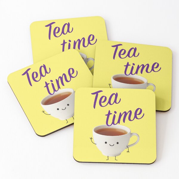 Item preview, Teatime Cute teacup with purple lettering designed and sold by Mauswohn.