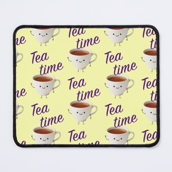 Item preview, Teatime Cute teacup with purple lettering designed and sold by Mauswohn.