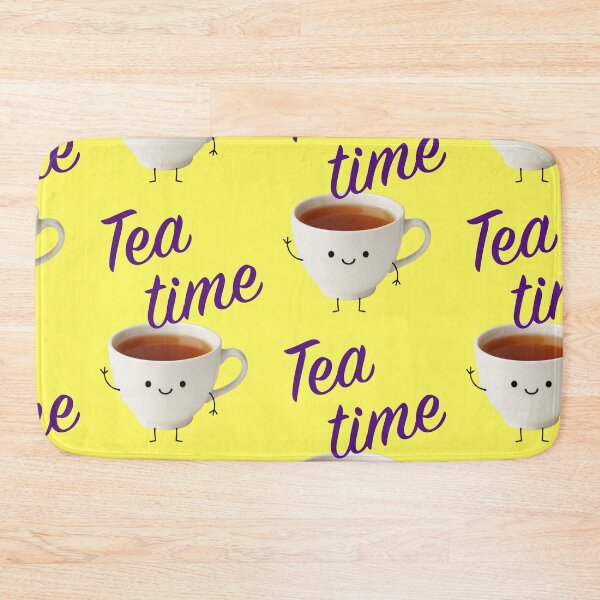 Item preview, Teatime Cute teacup with purple lettering designed and sold by Mauswohn.