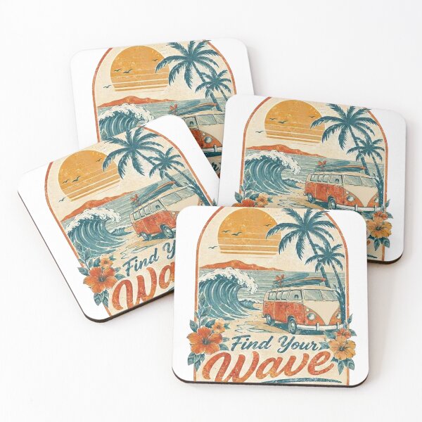 Item preview, Find Your Wave - Retro Surf Van Vintage Beach Aesthetic designed and sold by MonnSatis.
