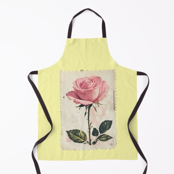 Item preview, Vintage stamp with a pink rose in a nostalgic style designed and sold by Mauswohn.