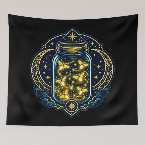 Item preview, Firefly Jar Magic | Glowing Celestial Cottagecore Artwork designed and sold by Timeless Junction.
