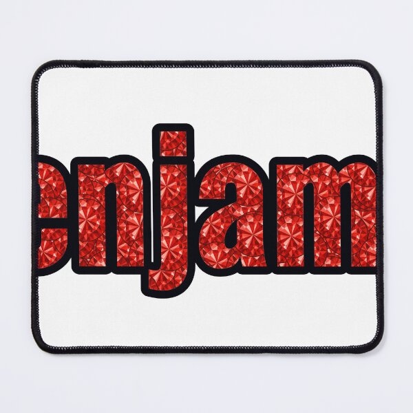 Item preview, Benjamin Boy Name Red Rhinestone Texture designed and sold by TheIconSmith.