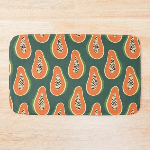Item preview, Papaya halves tropical pattern designed and sold by CHERRY--SHOP.