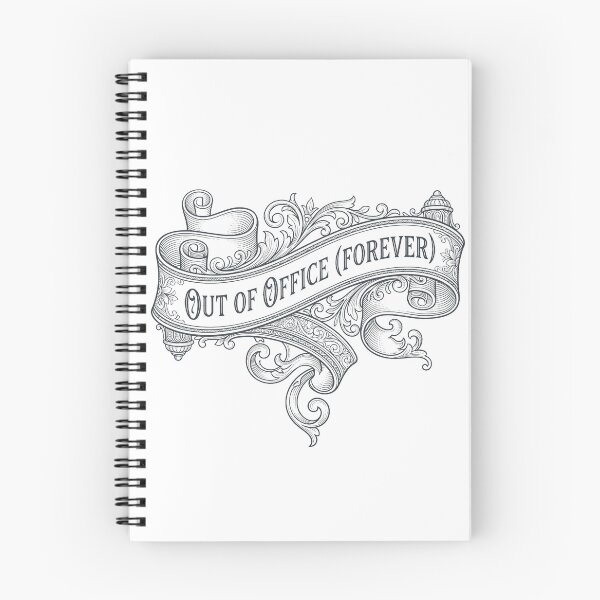 Item preview, Out Of Office Forever Ironic Victorian Ribbon Corporate Burnout designed and sold by Sunday Social Club.