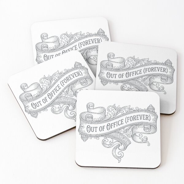 Item preview, Out Of Office Forever Ironic Victorian Ribbon Corporate Burnout designed and sold by Sunday Social Club.
