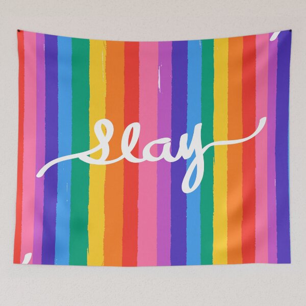 Item preview, Slay Pride Stripes Illustration – Rainbow Bold Celebration Design designed and sold by MaiZephyr.