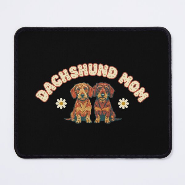 Item preview, Retro Wirehaired Dachshund Dog Mom Design designed and sold by Silent Watch Threads..
