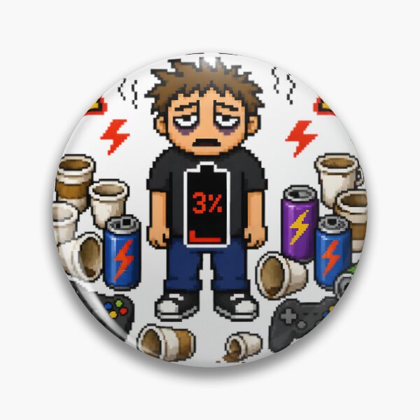 Item preview, Warning Low Battery Human Please Insert Coffee Games designed and sold by RetroPixel Apparel.