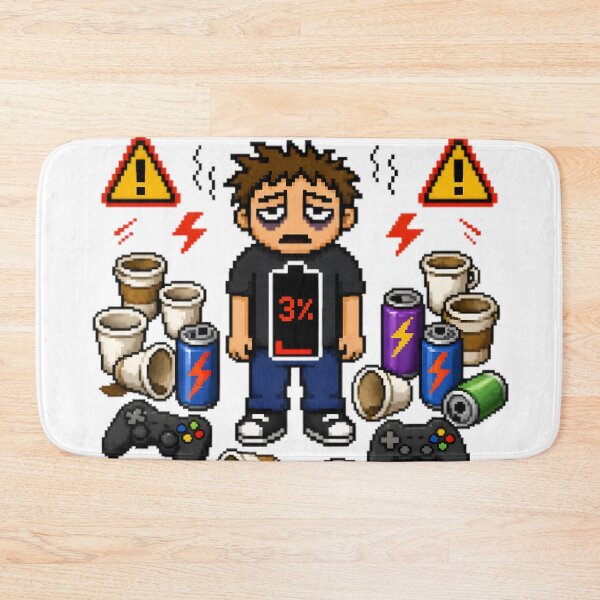 Item preview, Warning Low Battery Human Please Insert Coffee Games designed and sold by RetroPixel Apparel.