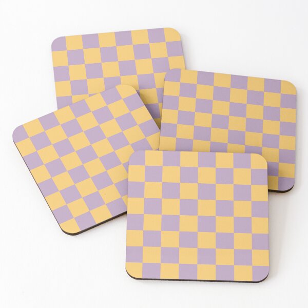 Item preview, Soft Purple and Yellow Checkered Pattern designed and sold by The Innocent Ghost Project.