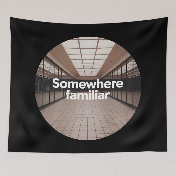 Item preview, Somewhere Familiar – Liminal Space Shopping Mall Weirdcore Design designed and sold by ImaginedSpace7.