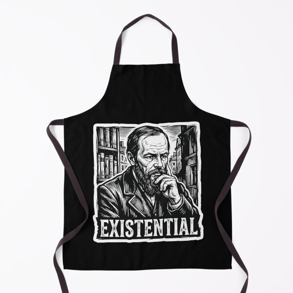 Item preview, Fyodor Dostoevsky Existential - Dark Academia Woodcut Art designed and sold by quackynaut.