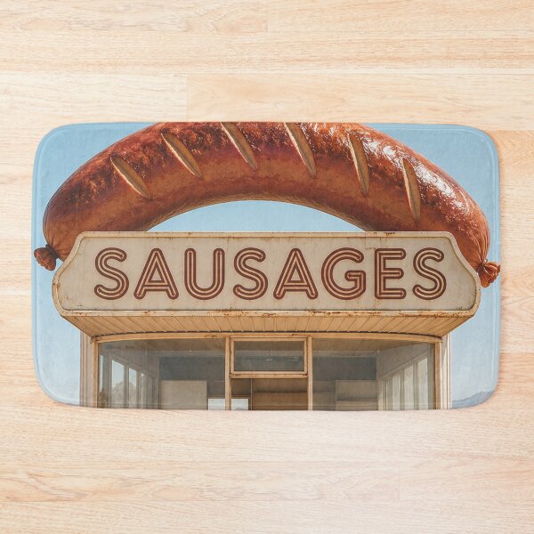 Item preview, Dachshund guards abandoned sausage stand in desert designed and sold by Mauswohn.