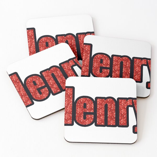 Item preview, Henry Boy Name Red Rhinestone Texture designed and sold by TheIconSmith.