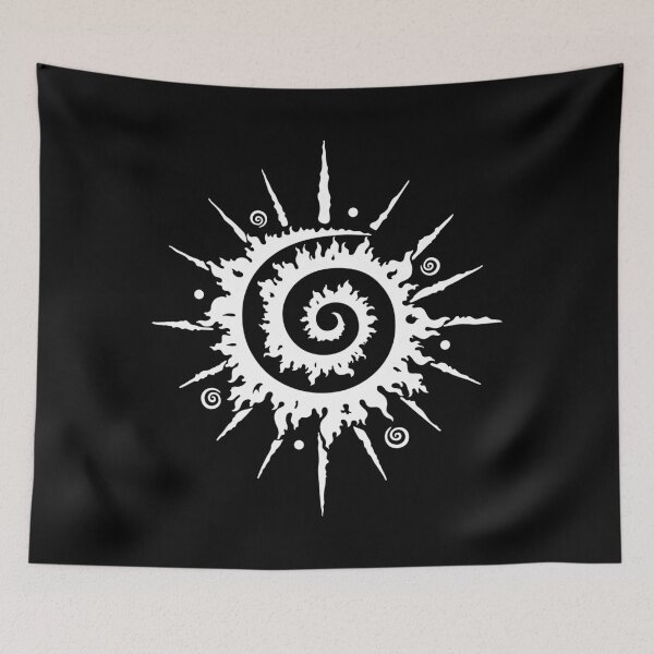 Item preview, Midsummer Sun Spiral Tribal Boho Art designed and sold by Christine Krahl.