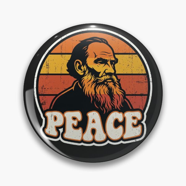 Item preview, Leo Tolstoy Peace - Vintage 70s Retro Sunset Classic Literature designed and sold by quackynaut.