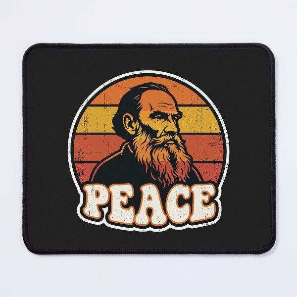 Item preview, Leo Tolstoy Peace - Vintage 70s Retro Sunset Classic Literature designed and sold by quackynaut.