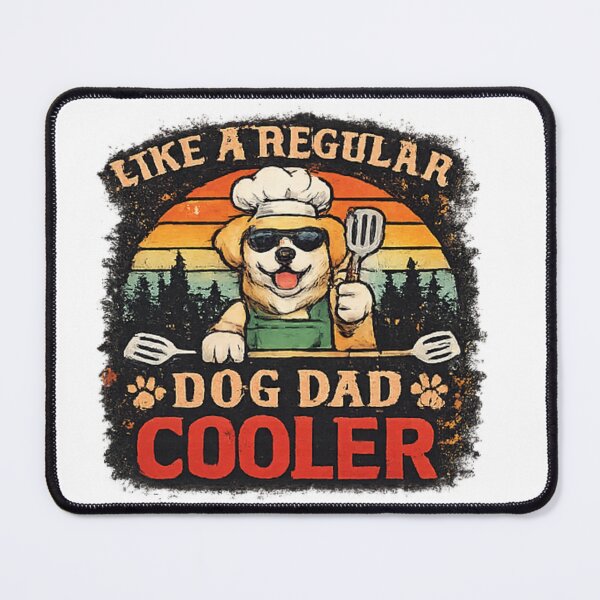 Item preview, Dog Dad Cooler Shirt | Retro Funny BBQ Puppy Design designed and sold by PoojaArtLab.